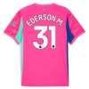 Virallinen pelipaita Manchester City Ederson M. 31 Maalivahti 2025-26 Lyhythihainen Pinkki - Miesten Virallinen pelipaita Manchester City Ederson M. 31 Maalivahti 2025-26 Lyhythihainen Pinkki - Miesten